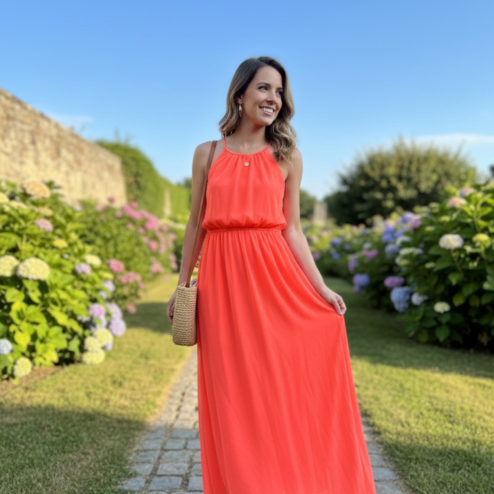 Sweet Storm Vibrant Orange Maxi Dress
